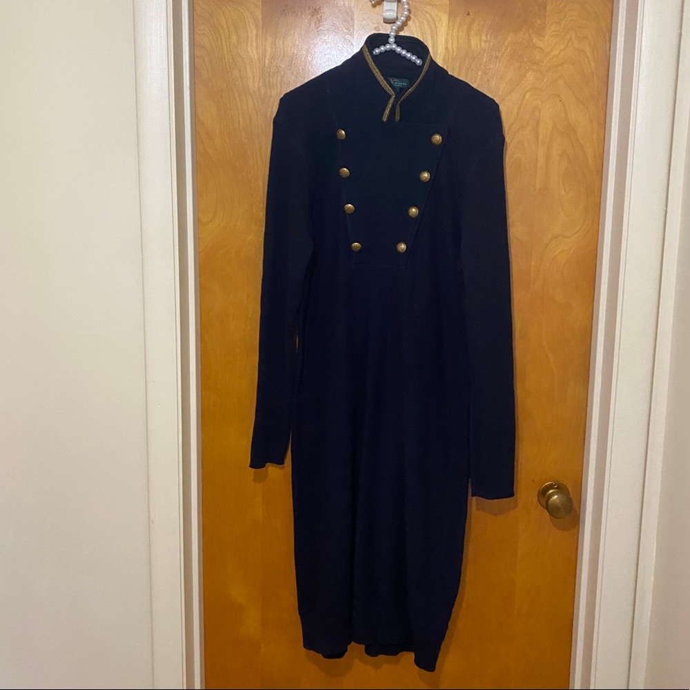 LRL | Navy and Gold Long Dress